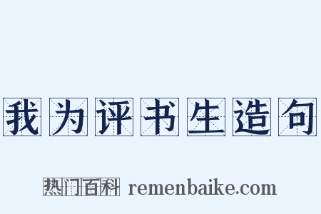 我为评书生造句是什么意思的图片